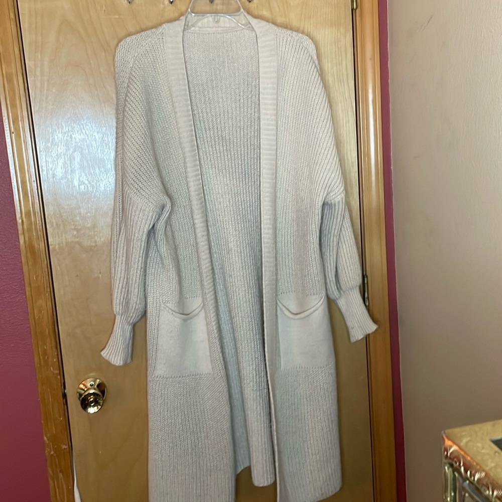 TikTok shop balloon sleeve long cardigan 100% polyester soft One size